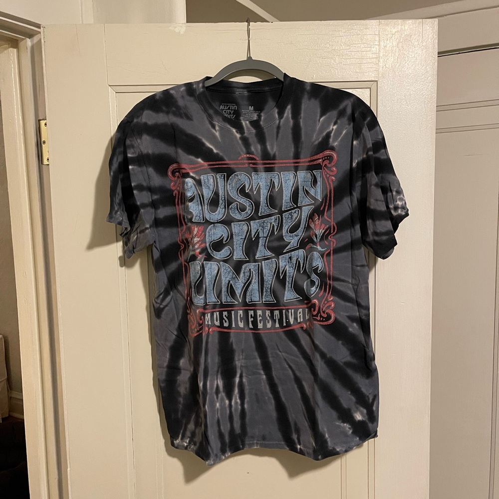 Austin City Limits ACL 2021 T-Shirt M Gray Tie-Dye Music Festival Hipster Texas